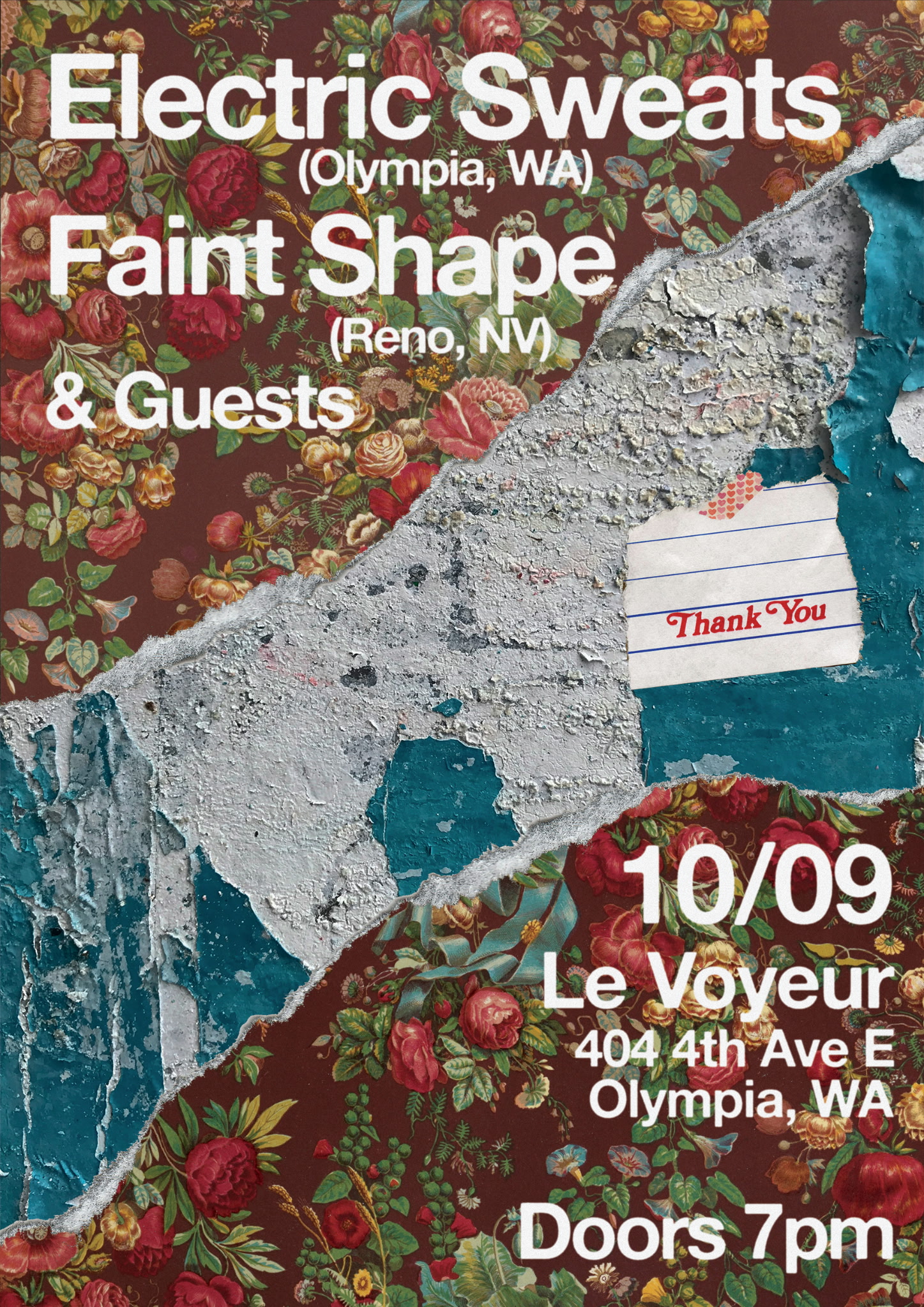 Electric Sweat, Faint Shape, and Gunslinger at Le Voyeur in Olympia, WA