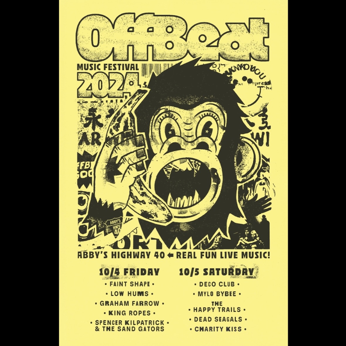 Friday and Saturday at Abby's Highway 40 at OffBeat 2024