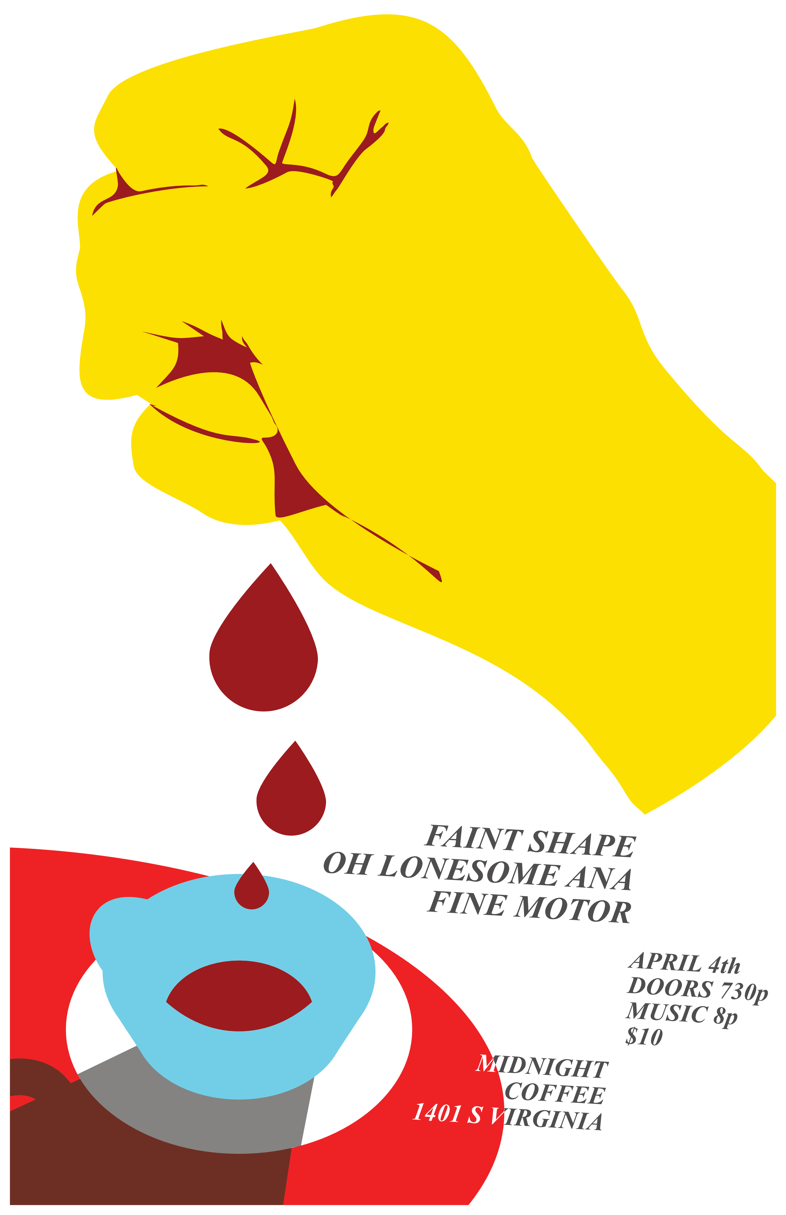 Faint Shape, Oh Lonesome Ana and Fine Motor at Midnight Coffee in Reno