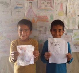 Hamza and Mouawiya are excited about their new school!
