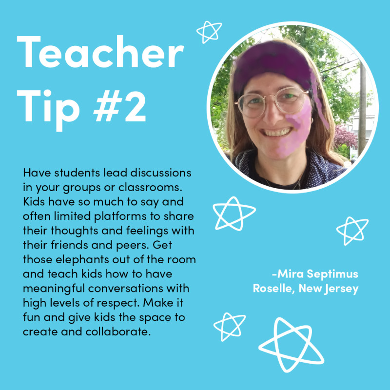 Este año, invitamos a los educadores a compartir formas creativas y prácticas de aplicar la iniciativa Students Rebuild en el aula. Este mes presentamos a Mira Septimus de LV Moore Middle School en Roselle, Nueva Jersey. ¡Adelante, Mira!