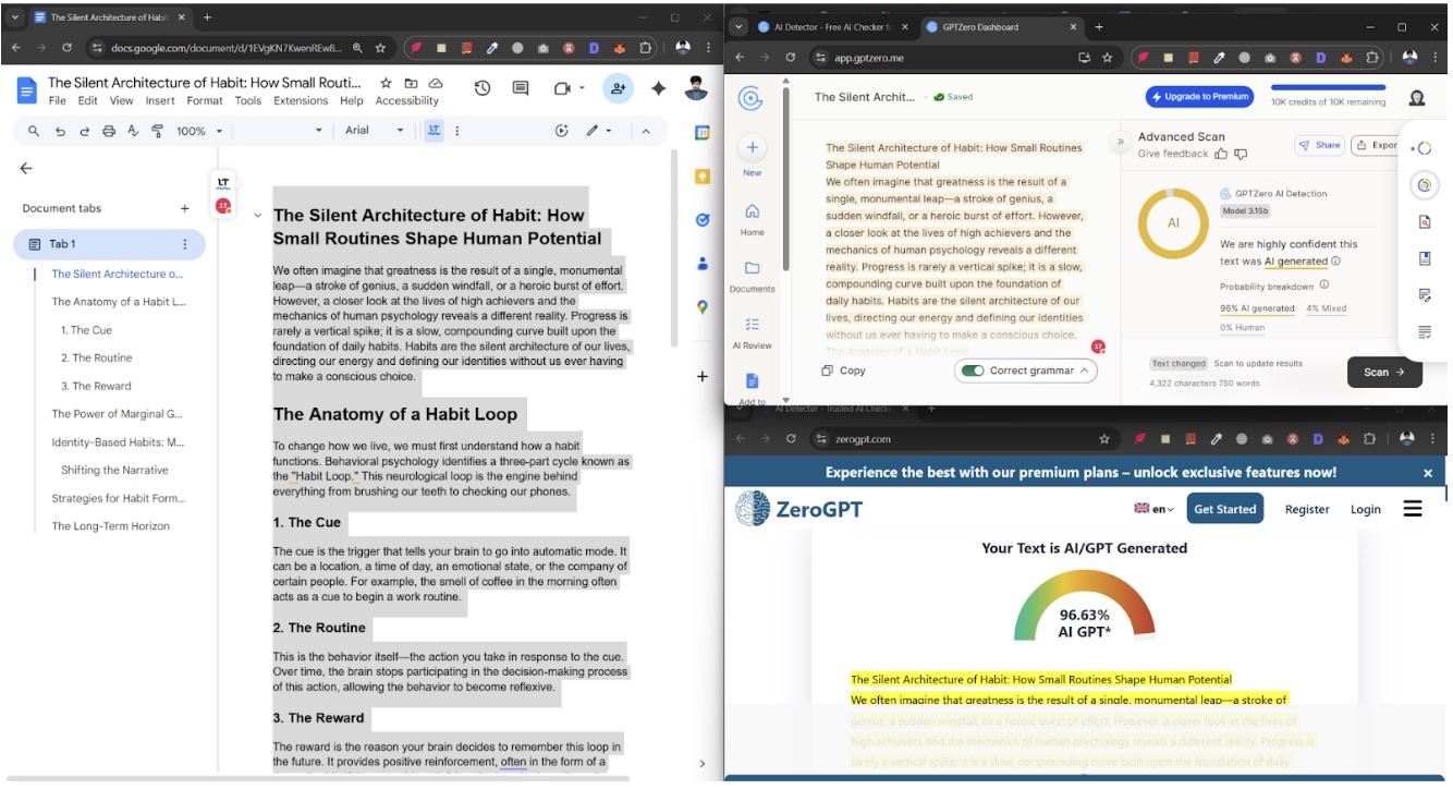 AI Detection Test of Gemini Generated Article