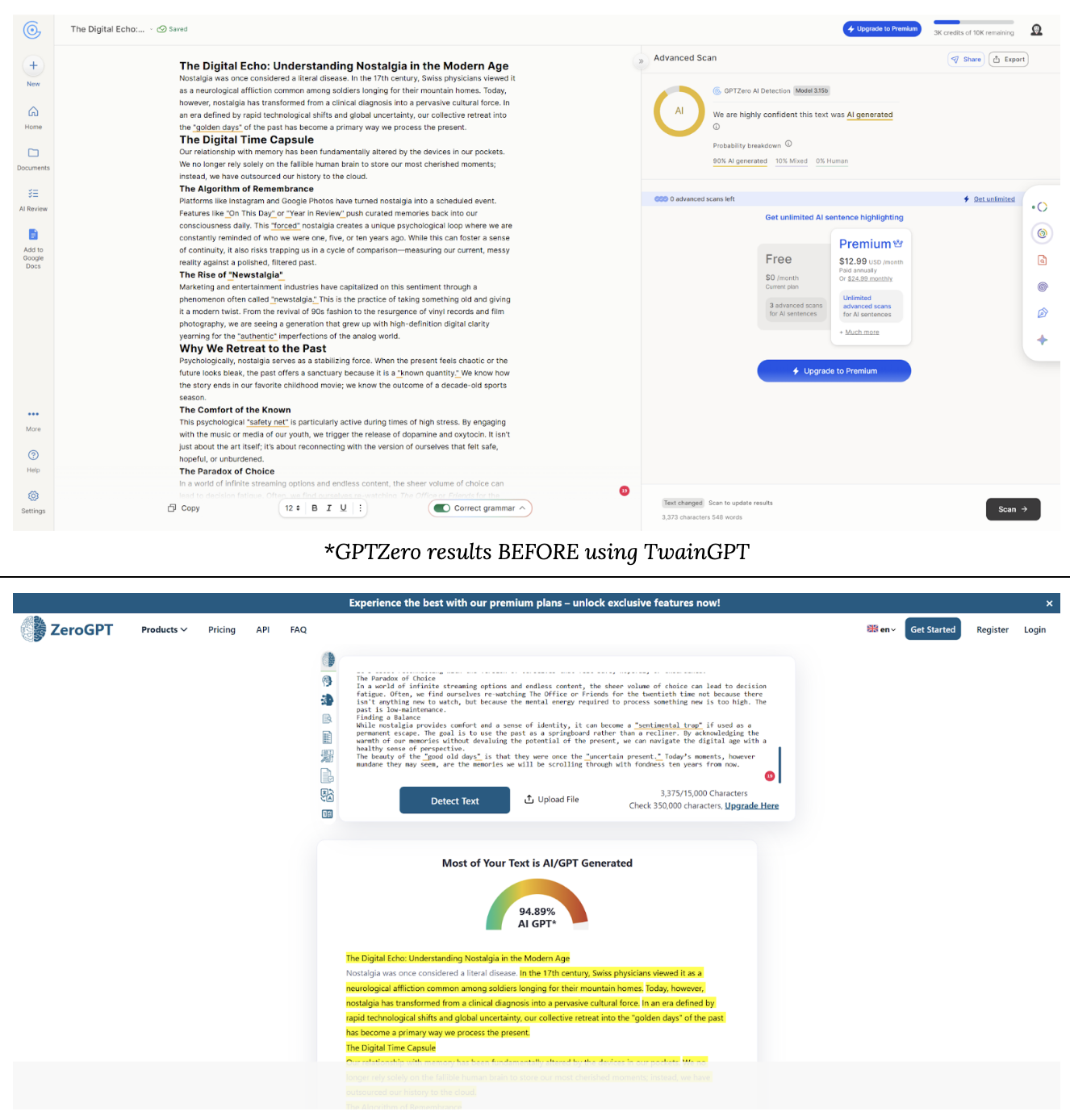 GPTZero + ZeroGPT Review TwainGPT