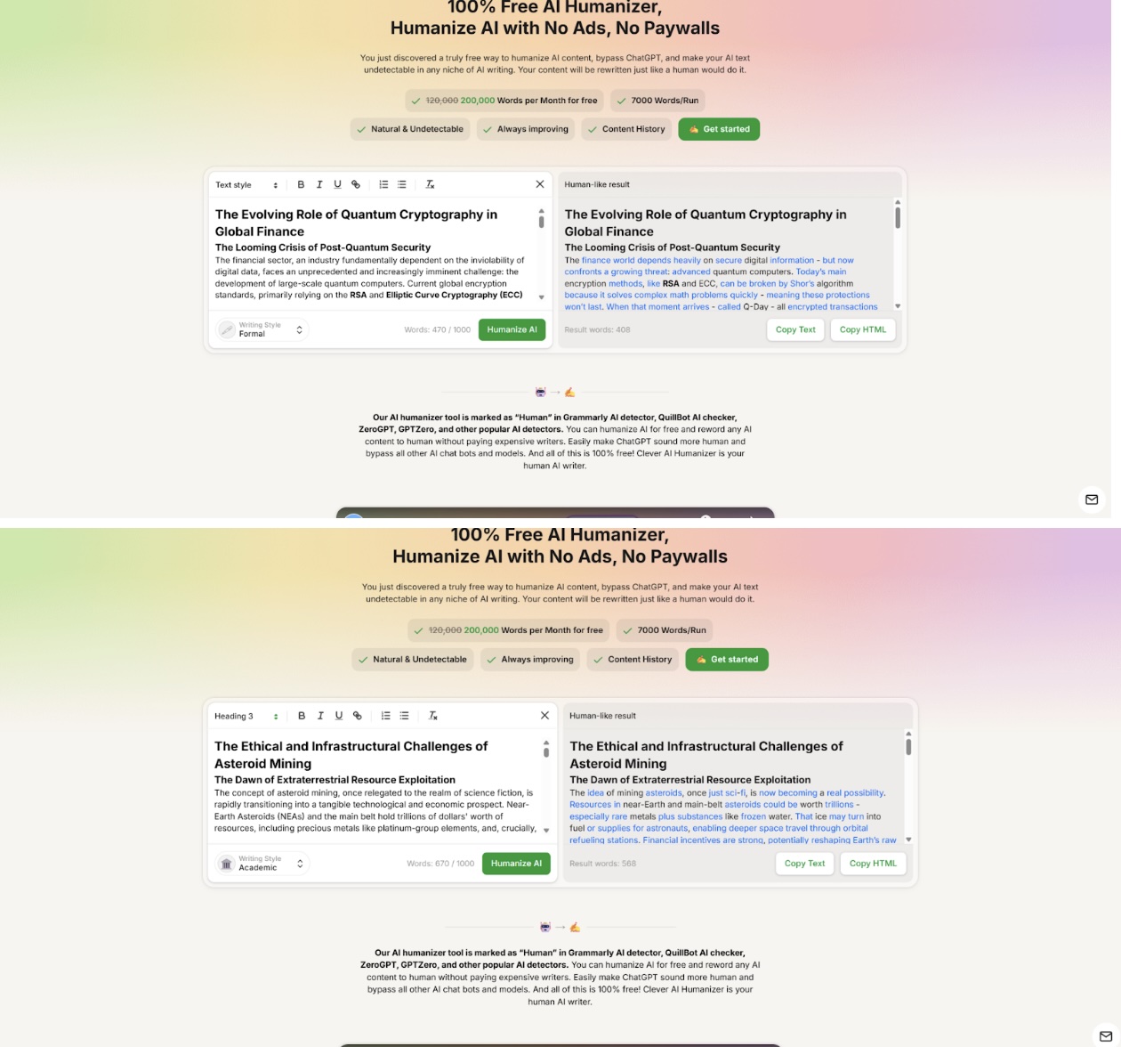 Clever AI Humanizer Test