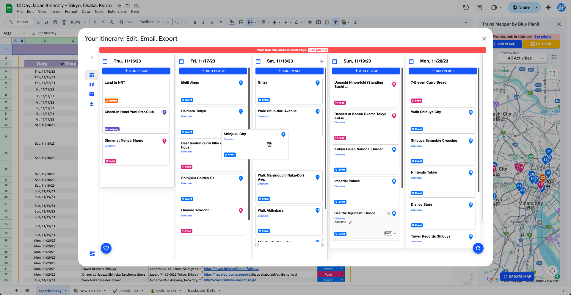 How to Plan a Multi-City Vacation Using Google Sheets (Free Template Included)