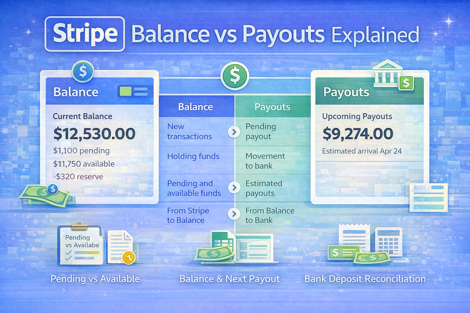 Stripe Balance vs Payouts Explained