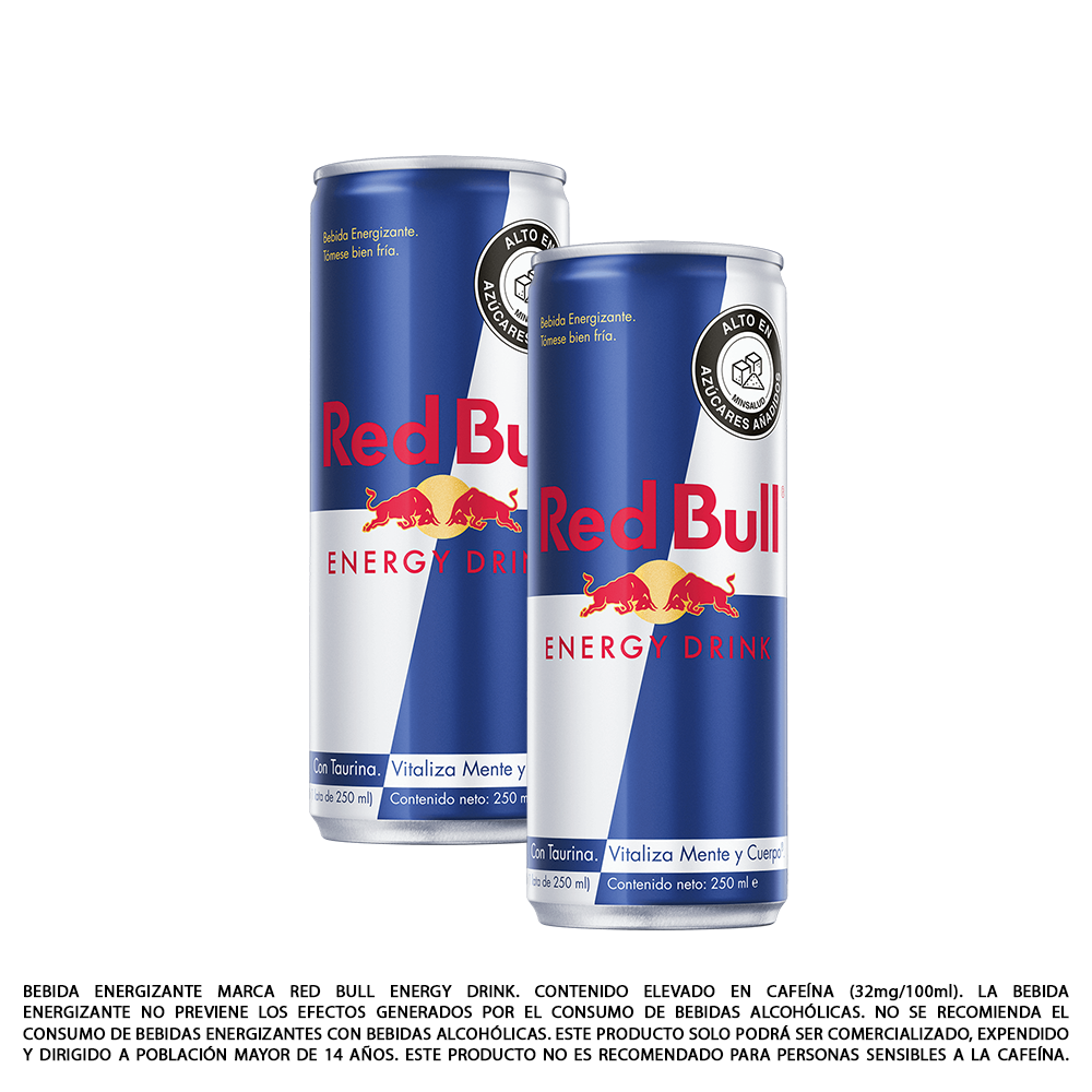1000441 - Energizante Red Bull lata 355 ml x 2 und