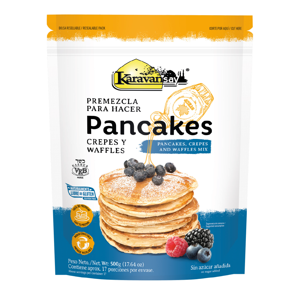 1000623 - Premezcla Pancakes, Crepes y Waffles Karavansay sabor Natural 500 gr x 1 und
