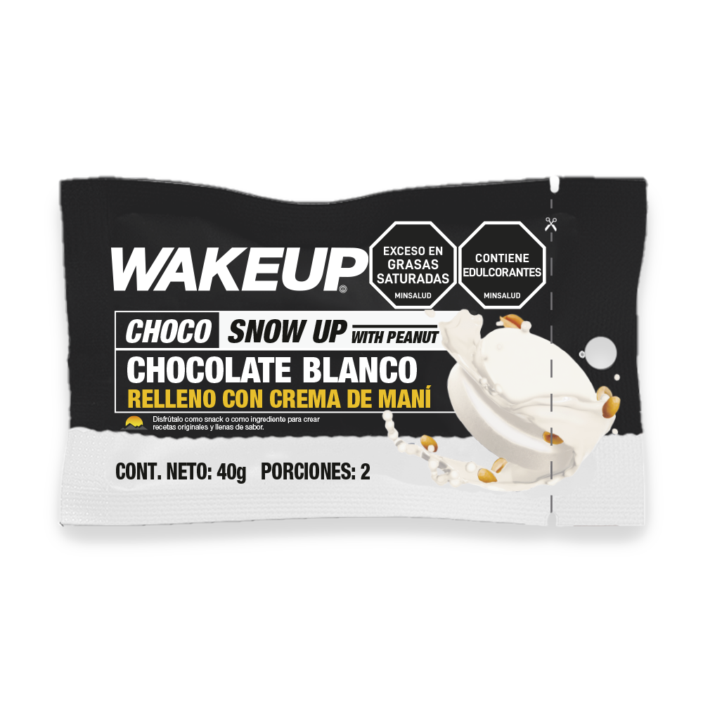 1000721 - Choco Up Wakeup Chocolate Blanco Wakeup 40 gr x 1 und