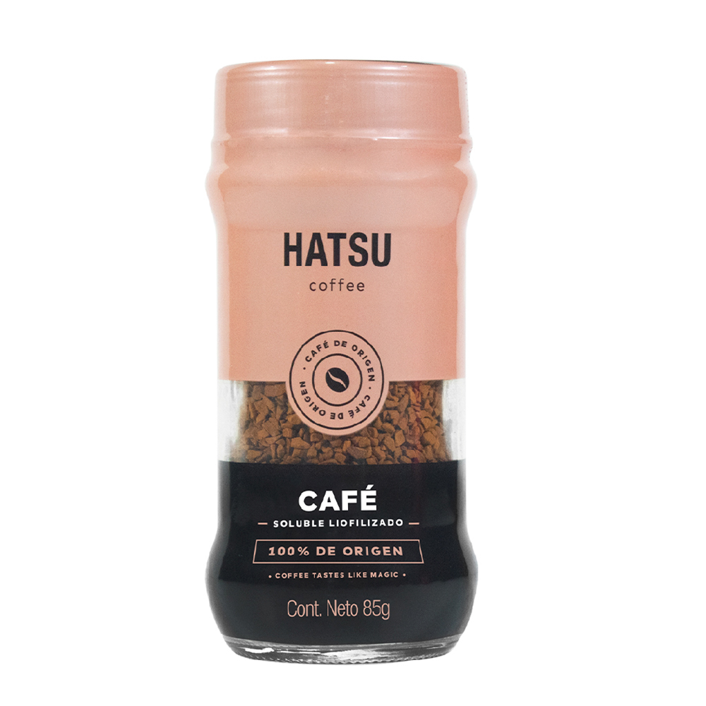1000177 - Café Hatsu soluble liofilizado vidrio 85 gr x 1 und