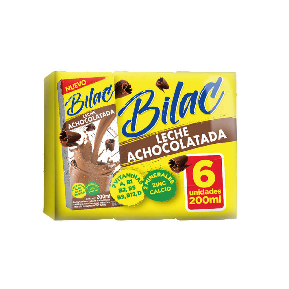Leche Achocolatada Bilac tetrapack 200 ml x 6 und
