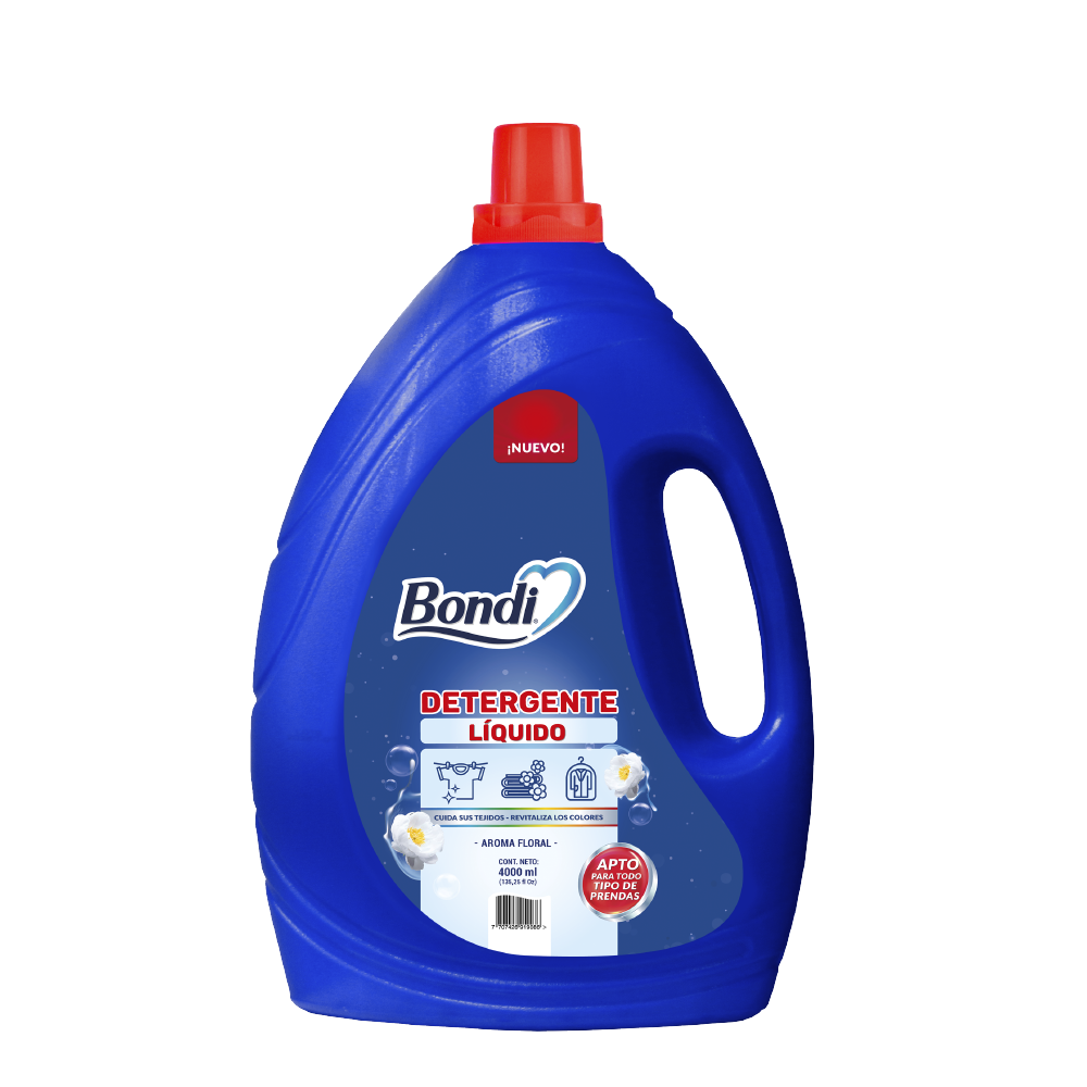 1000760 - Detergente Líquido Bondi aroma Floral 4000 ml x 1 und