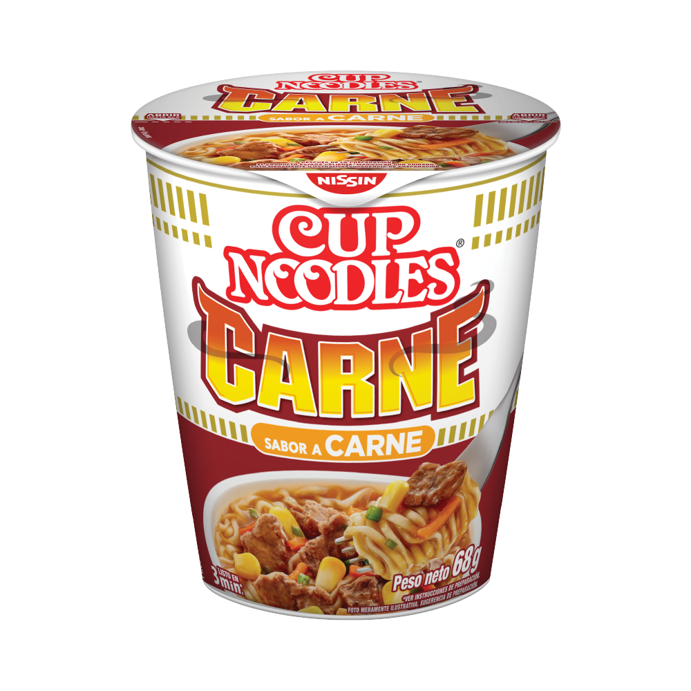 1000541 - Sopa Instantánea Cup Noodles Sabor Carne 68 gr x 1 und