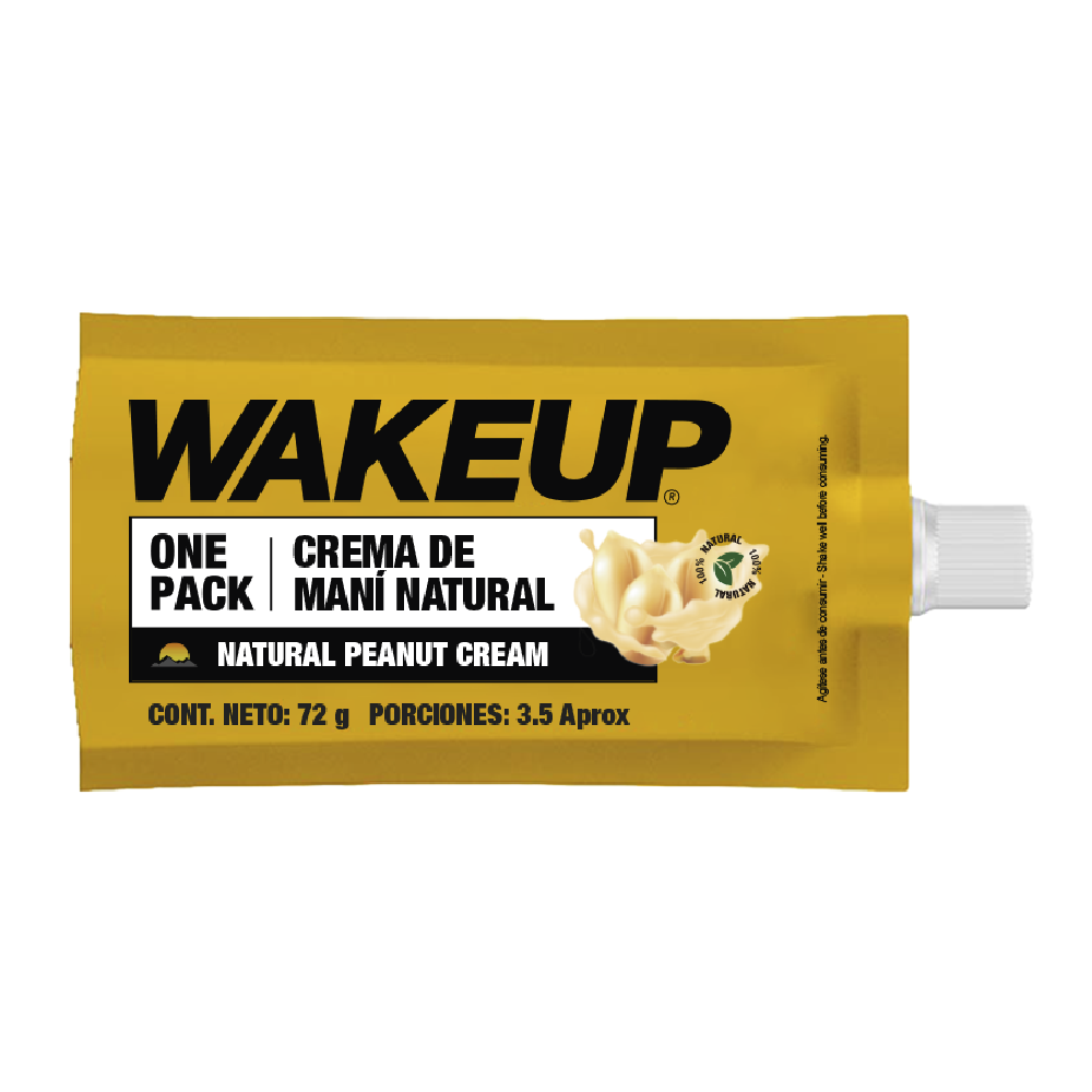 1000722 - Crema de maní Wakeup Natural 72 gr x 1 und
