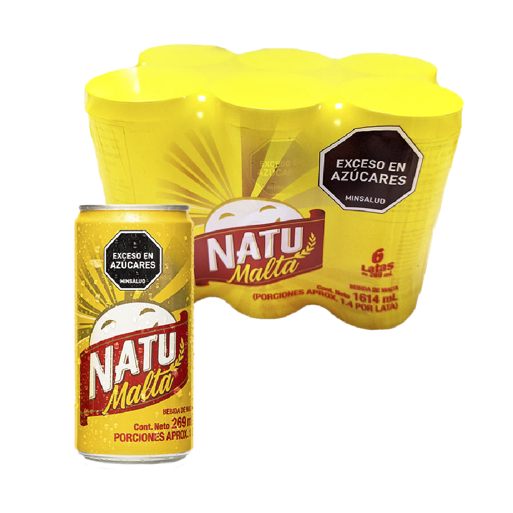 1000600 - Malta Natu Malta lata 269 ml x 6 und