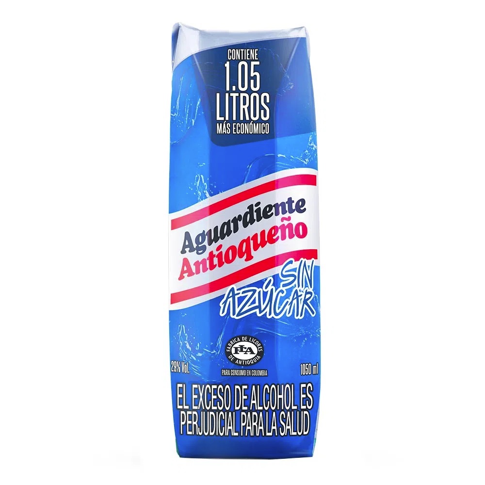1000576 - Aguardiente Antioqueño Azul Sin Azúcar 1050 ml x 1 und