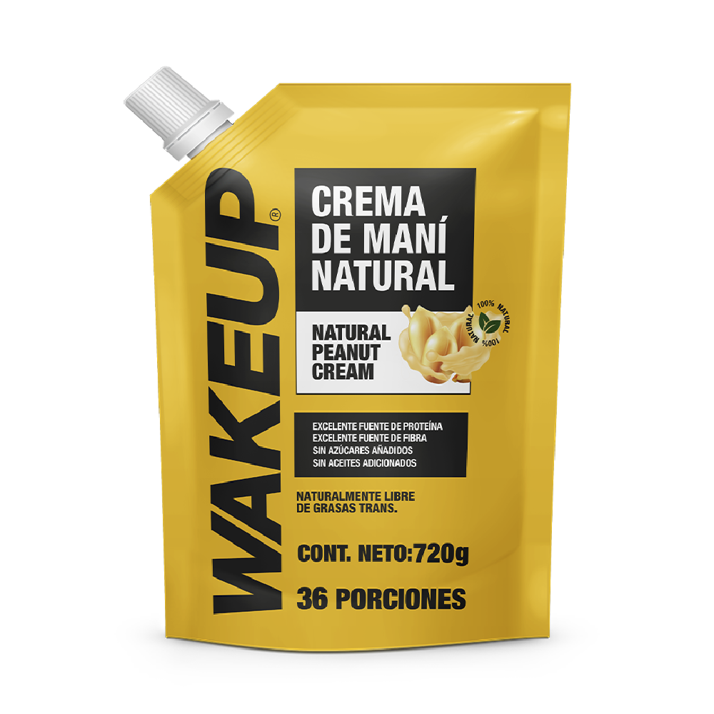 1000727 - Crema de maní Wakeup Natural Doypack 720 gr x 1 und