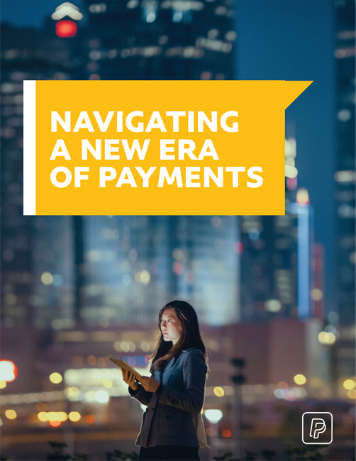 Cover for the "Navigating a New Era of Payments" whitepaper.