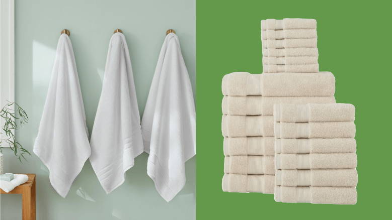 NAUTICA KITCHEN TOWELS (3) WHITE GRAY STRIPES 100% COTTON 16 X 26 NWT