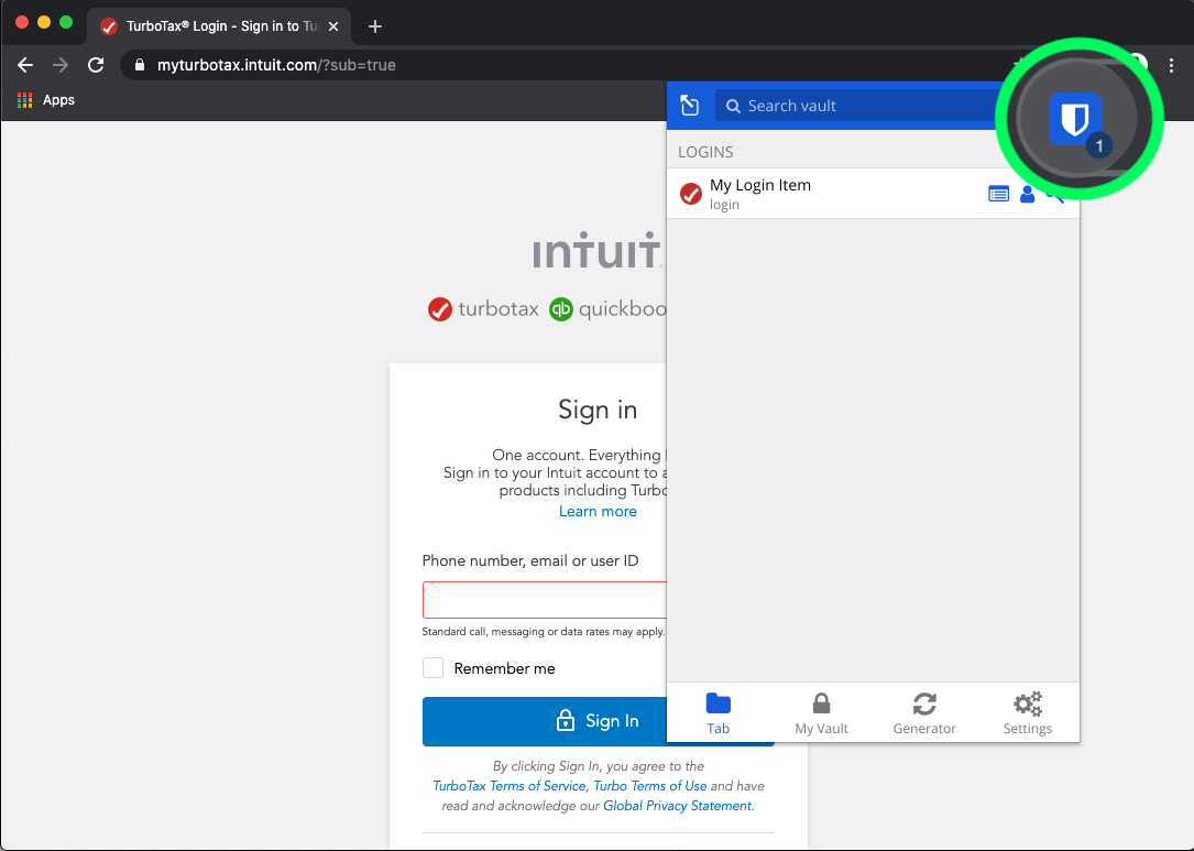Browser Extension Auto-fill