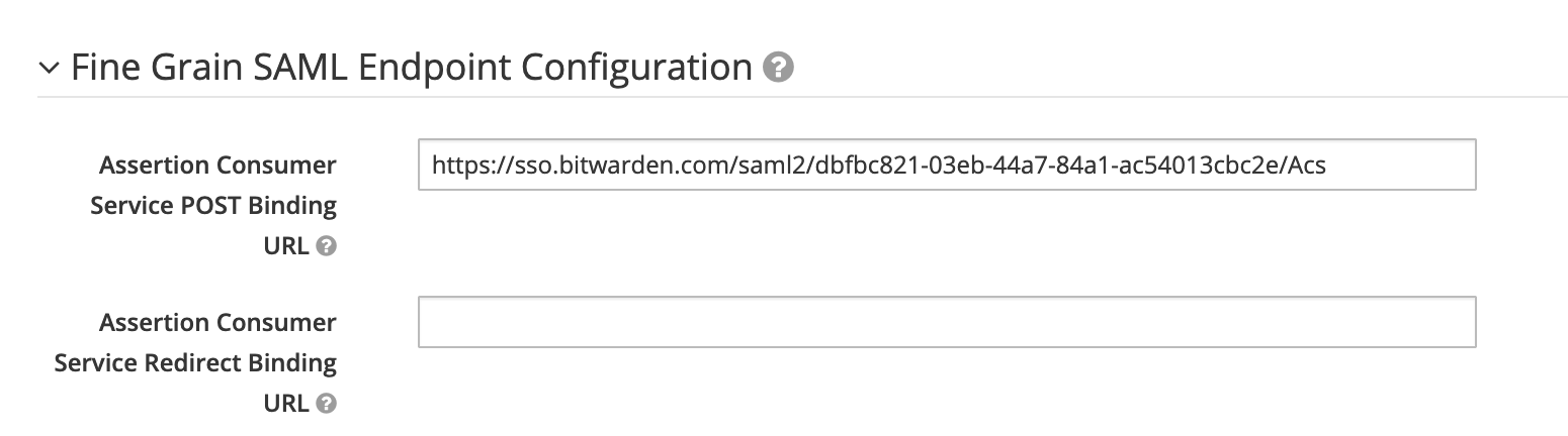 Configure SAML Endpoint