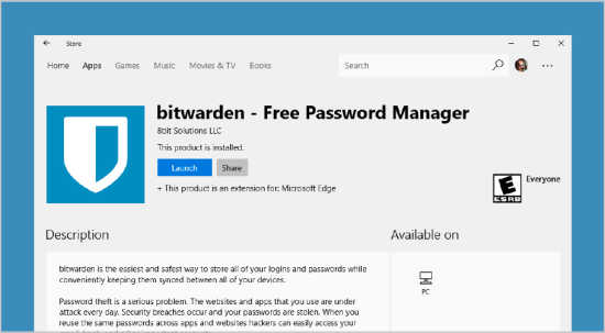 Bitwarden Browser Extension Now Available On Microsoft Edge