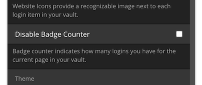 Disable Badge Counter