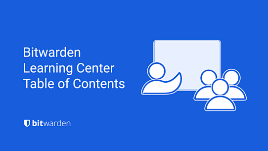 Bitwarden Learning Center Table of Contents