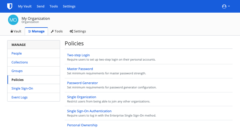 Set Policies
