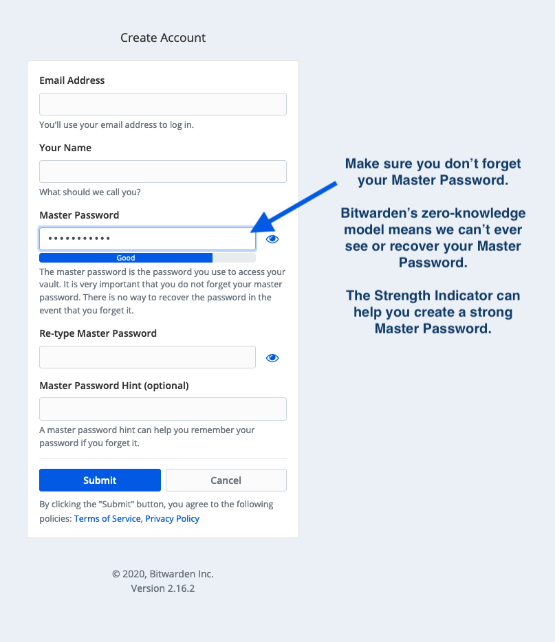Create your Account