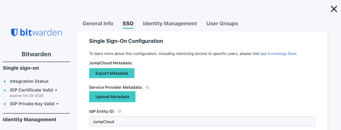 Single Sign-On Configuration