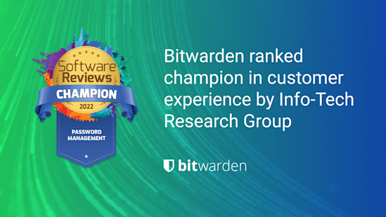 Bitwarden takes lead in customer experience industry ranking