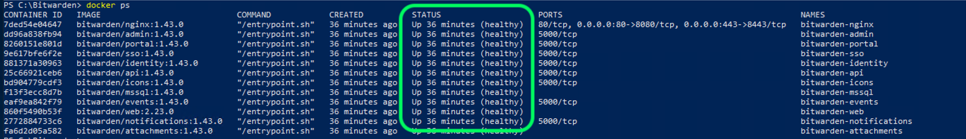 List showing Healthy Containers