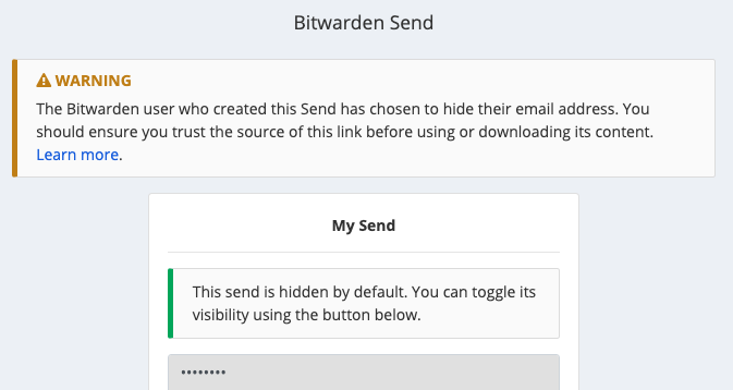 Sender Email Hidden 