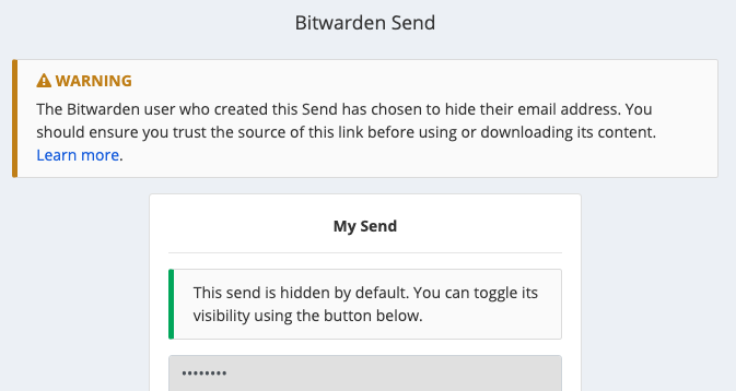 Sender Email Hidden