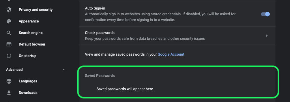 Chrome Saved Passwords 