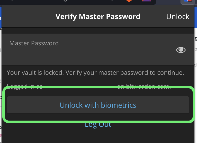 Unlock with Biometrics 