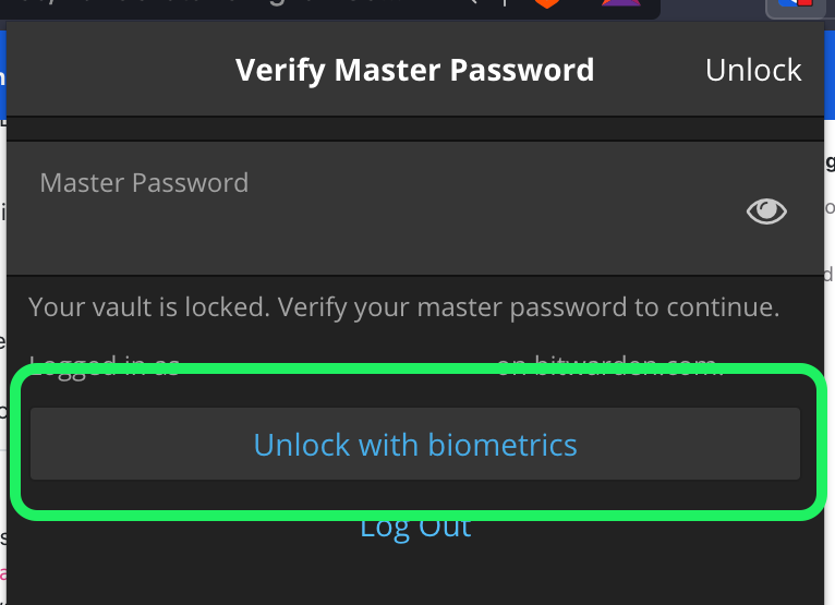 Unlock with Biometrics