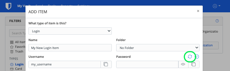 Web Vault Password Generator