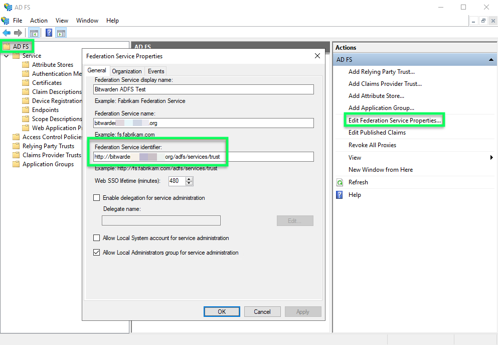 Get Federation Service Identifier