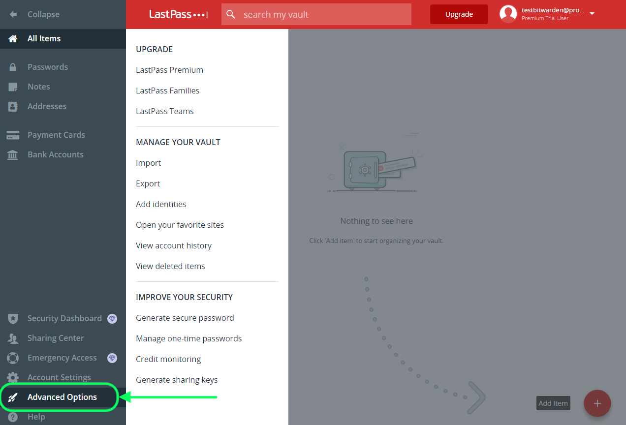 search lastpass browser extension hotkey