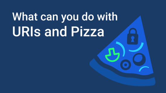 What is a Uniform Resource Identifier (URI) and how does it help order pizza?