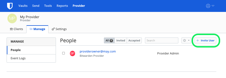 Add a Provider User