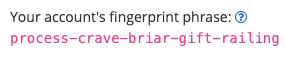 Sample Fingerprint Phrase 