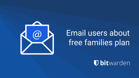 Complimentary Bitwarden families plan for all users