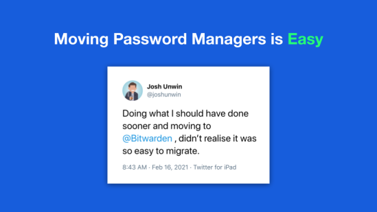 Moving Password Managers is Free and Easy