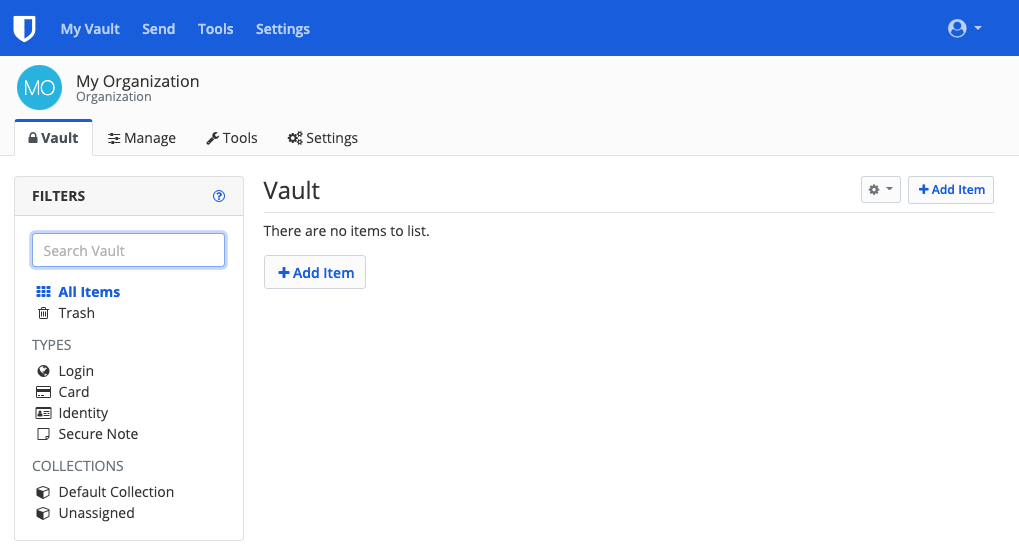 Organization Vault