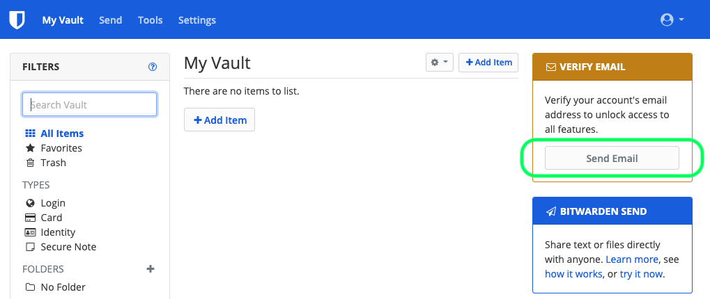 Send Verification Email