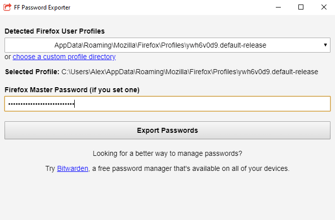 Firefox Exporter