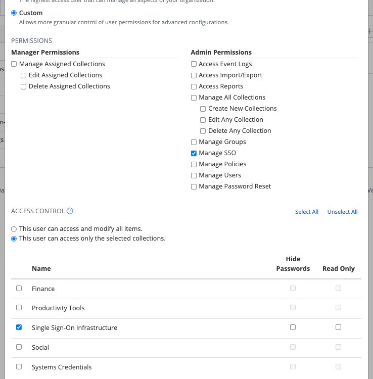 Sample Custom User
